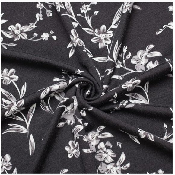 Womens V Neck Short Ruffled Cap Sleeves Banded Hem - Picture 4 of 5